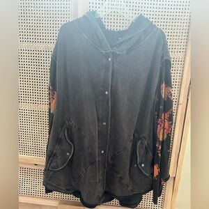 Free people oversized button up sweater